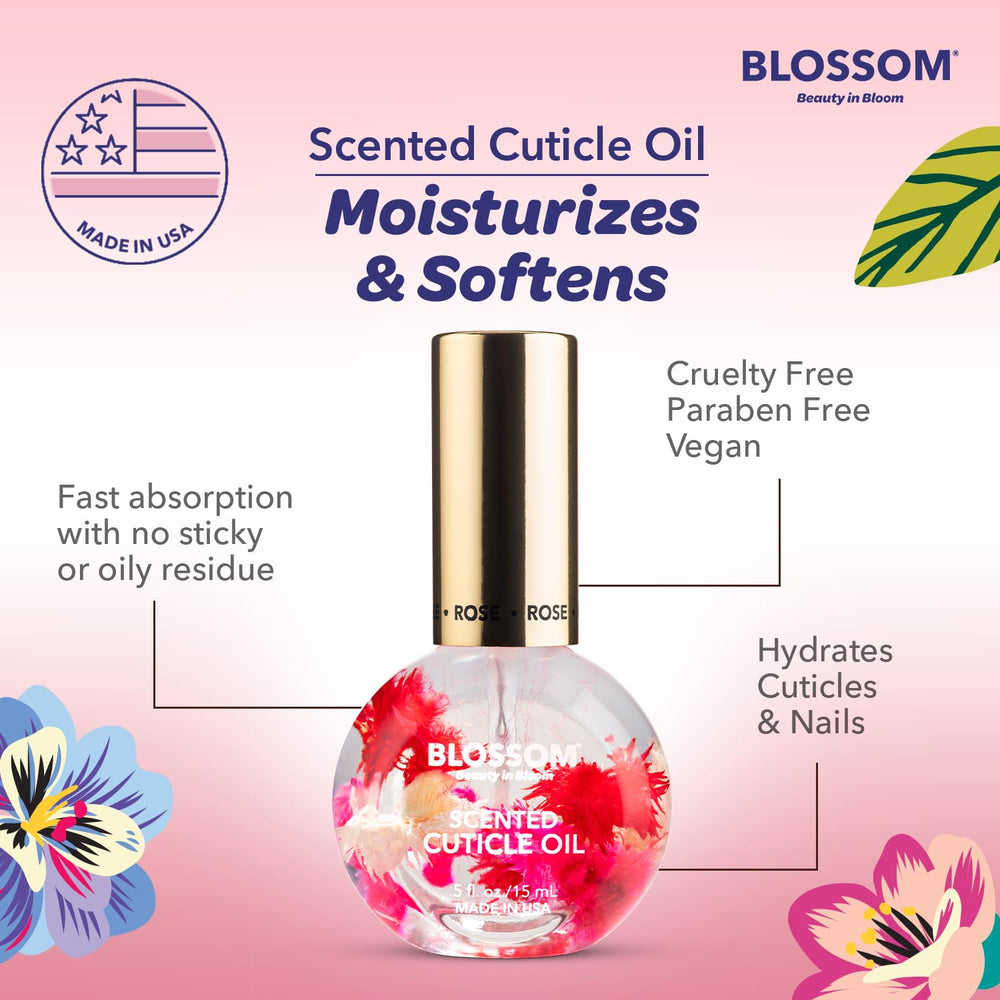 Blossom Cuticle Oil packaging for an unboxing look.