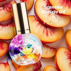 Blossom Cuticle Oil close-up shows real flowers for natural care