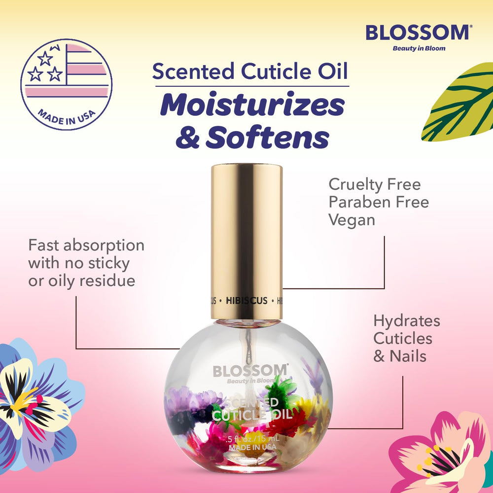 Vegan, cruelty-free Blossom Cuticle Oil supports gentle nail care.