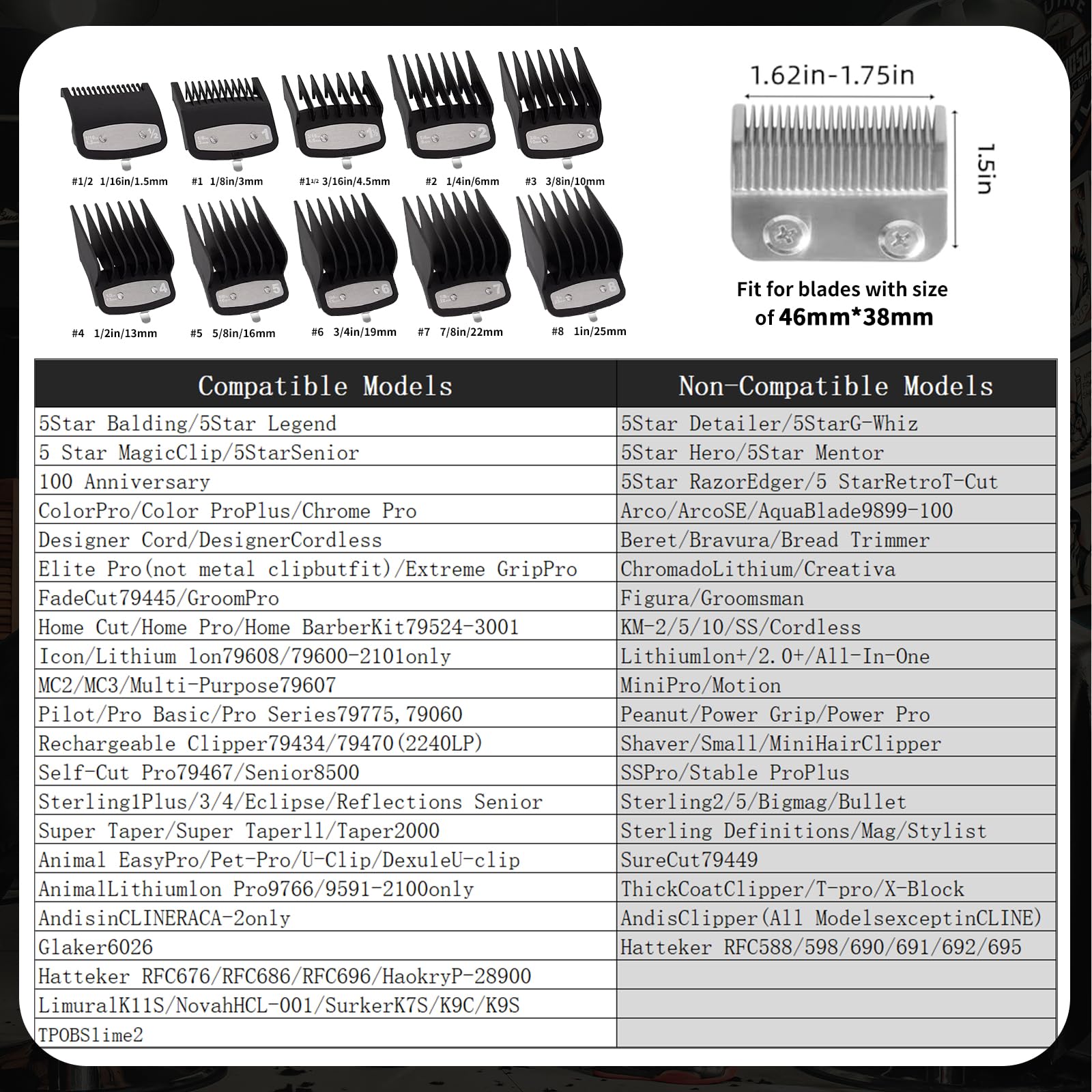 BLOTMS clipper guard 10mm for bulkier cuts and clean lines.