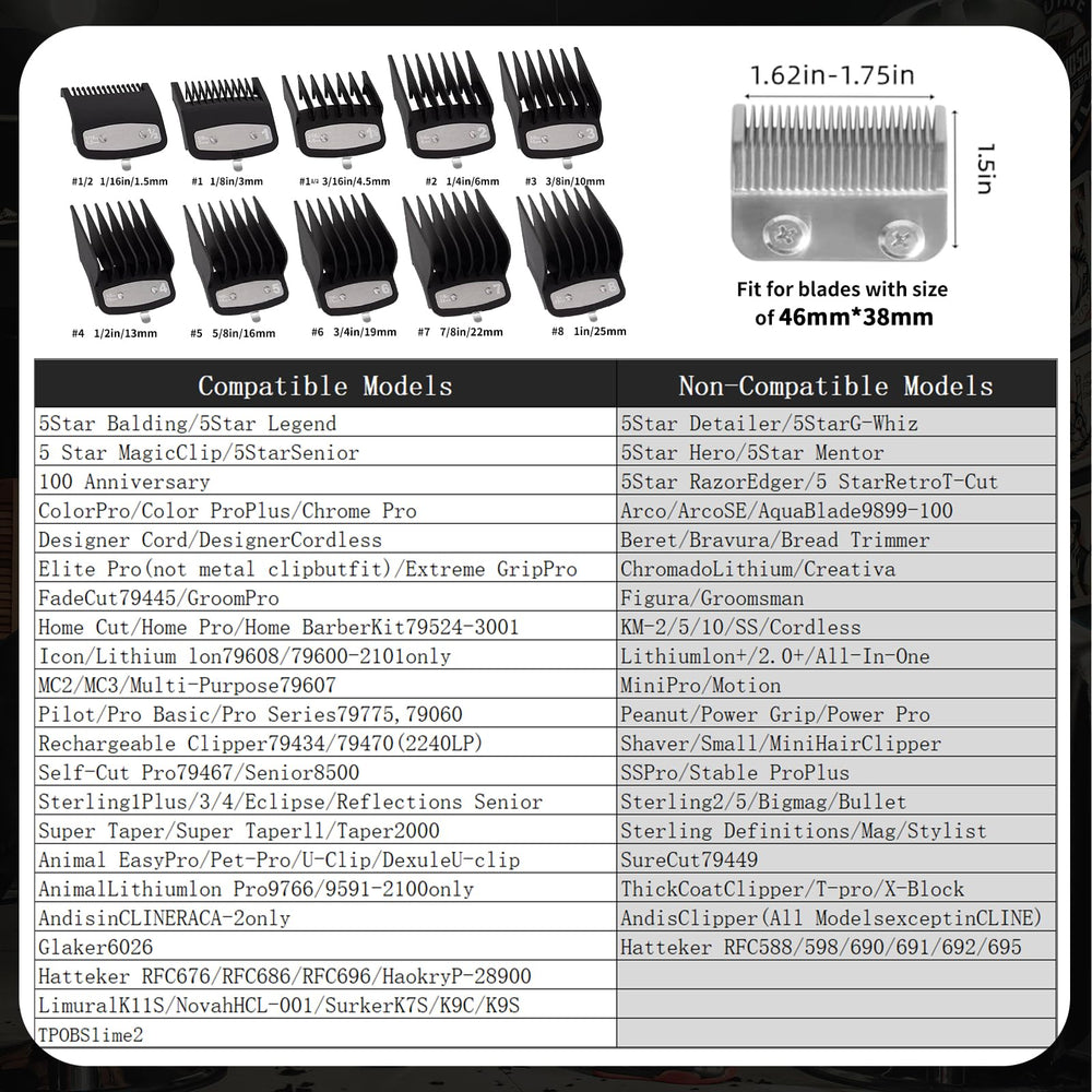 BLOTMS clipper guard 10mm for bulkier cuts and clean lines.