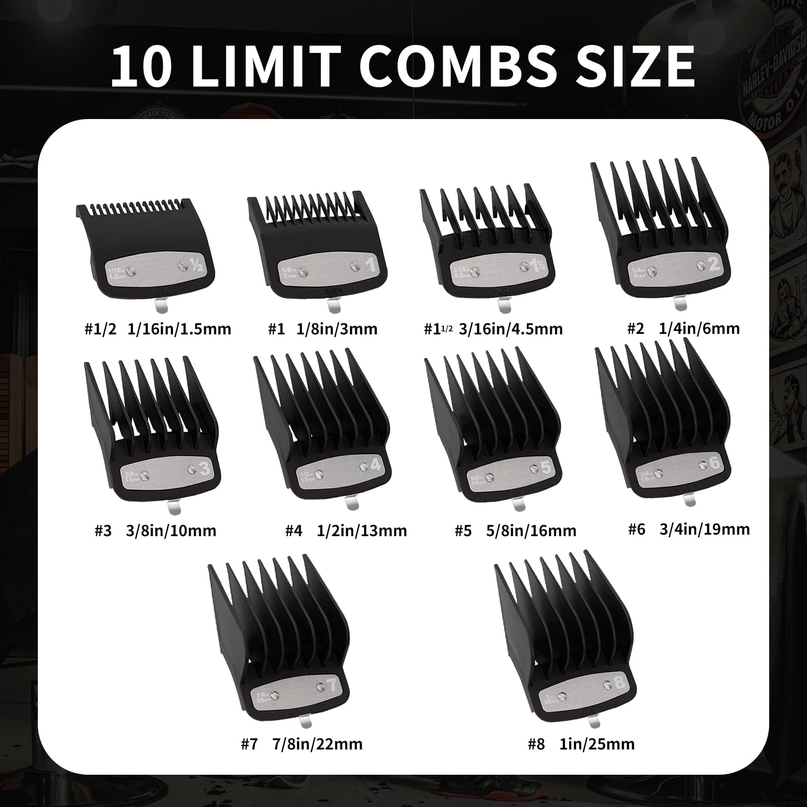 BLOTMS clipper guard 4-5mm for balanced fades and even trimming.