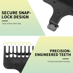 BLOTMS precision-fit guards secure to compatible Wahl trimmers
