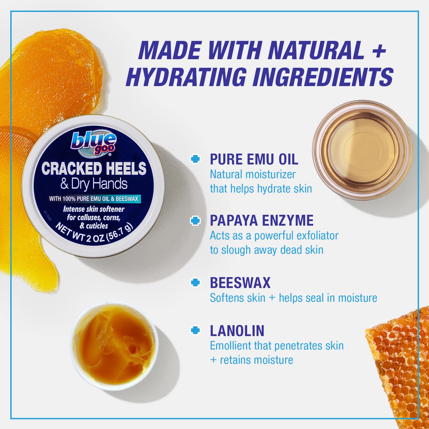 Blue Goo manos secas: hidratación intensiva para piel áspera.