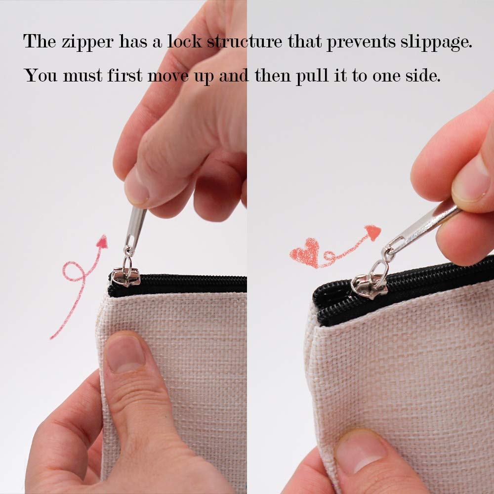 Blue Leaves waterproof linen makeup bag, durable for daily use and travel.