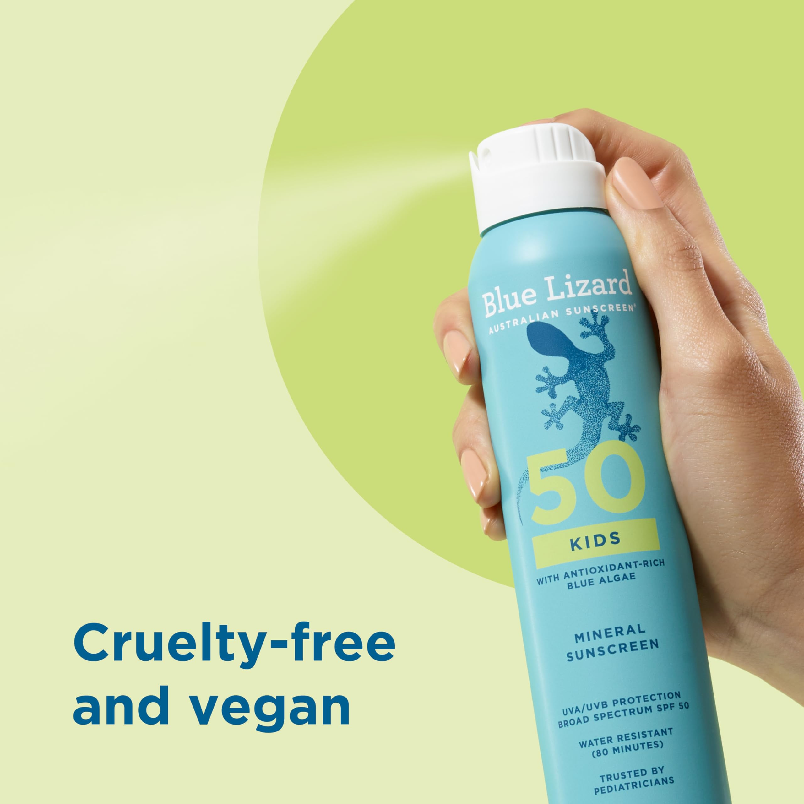 Blue Lizard Kids Mineral Zinc Oxide shield on skin for broad protection