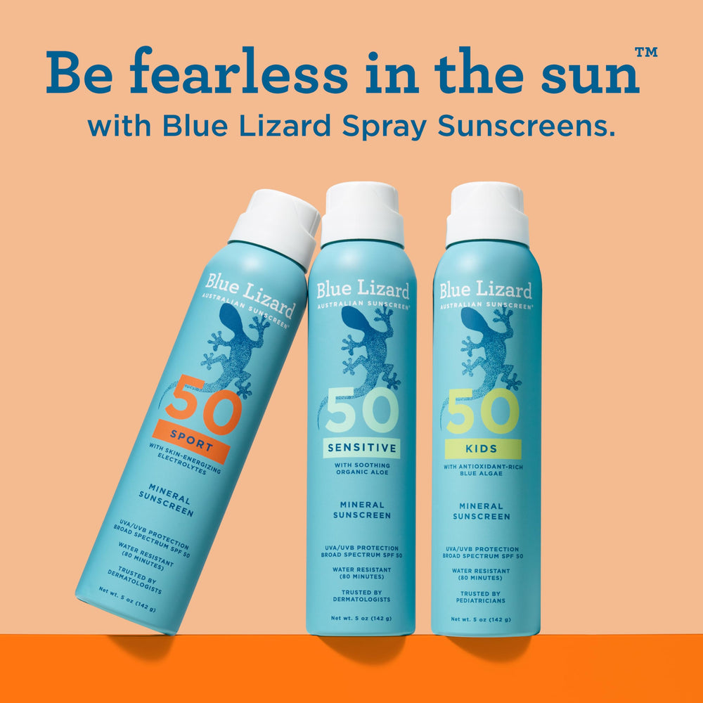 Blue Lizard ideal para piel sensible, sin irritantes.