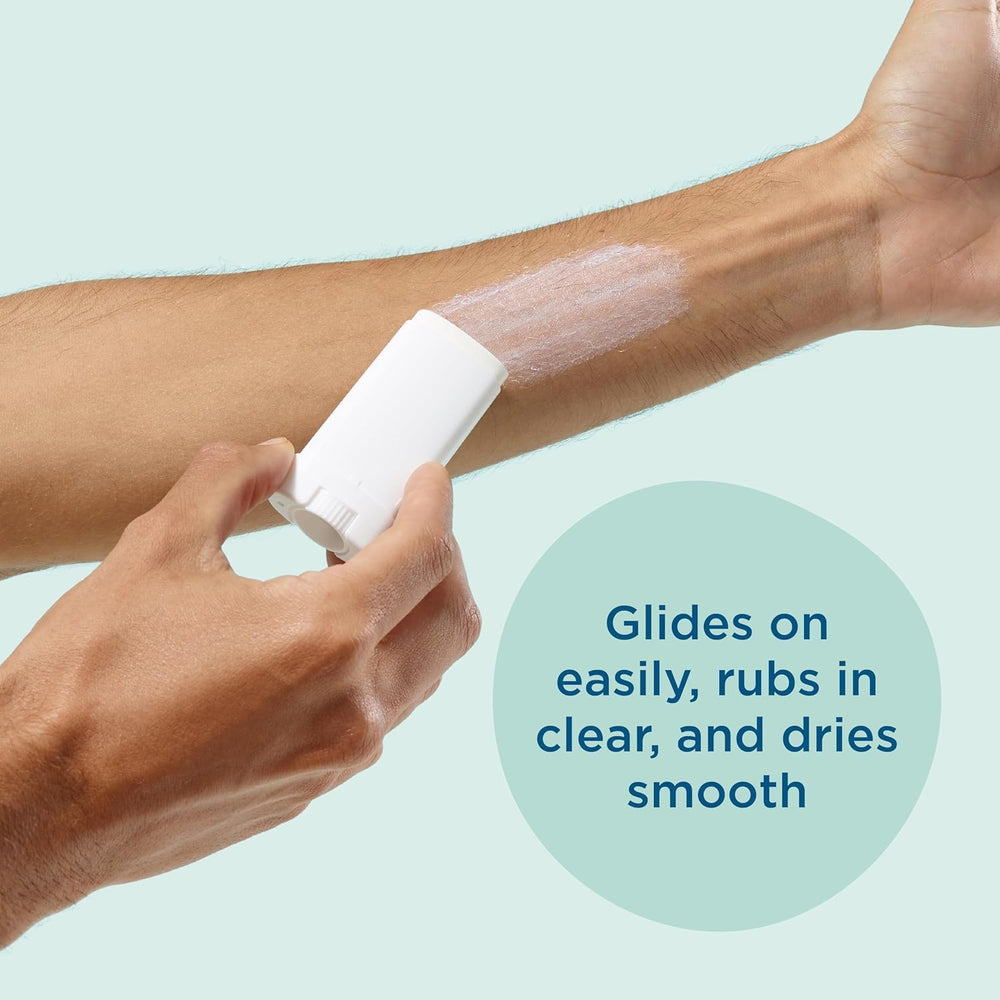 Blue Lizard Sensitive Stick uses zinc oxide for broad spectrum coverage.