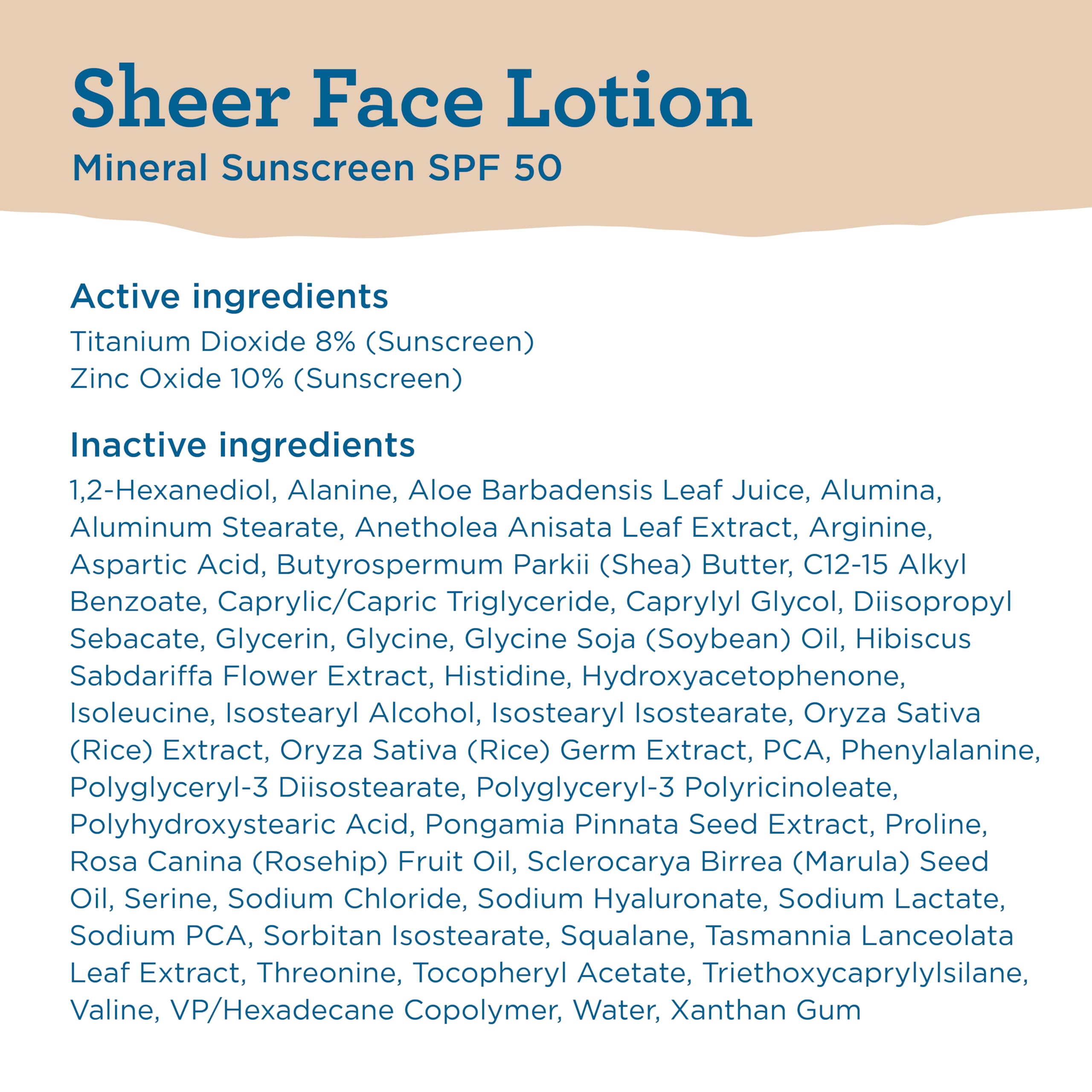 Blue Lizard Sheer Face SPF 50: hidratación suave para el día