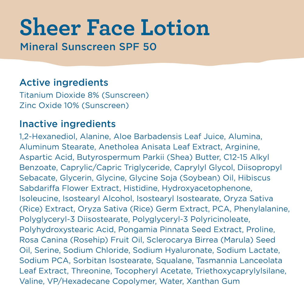 Blue Lizard Sheer Face SPF 50: hidratación suave para el día