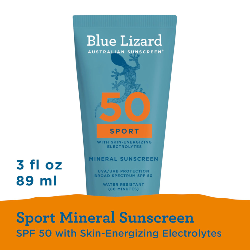 Loción vegana de Blue Lizard, protección mineral segura para la piel.