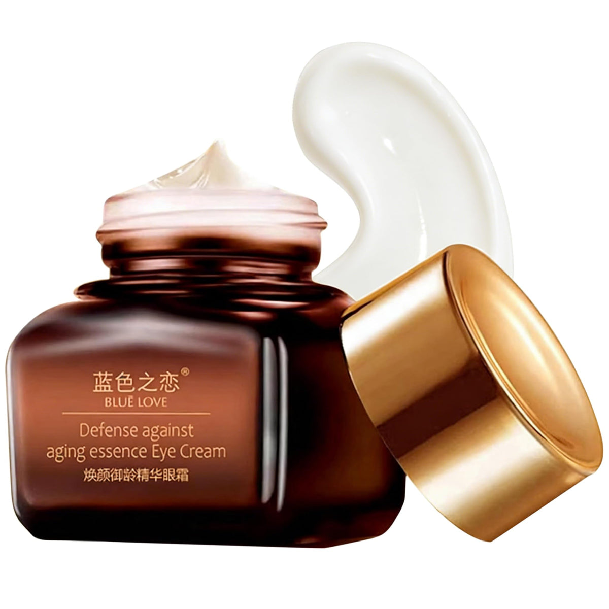 BLUE LOVE crema ojos antiarrugas, aplicación suave para revitalizar la mirada.