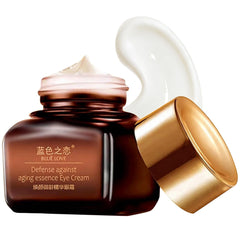 BLUE LOVE crema ojos antiarrugas, aplicación suave para revitalizar la mirada.