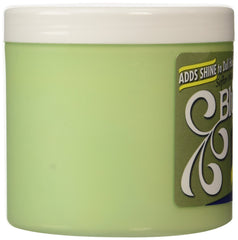 Blue Magic Olive Oil droplets on hand illustrate lightweight texture and quick absorption.
