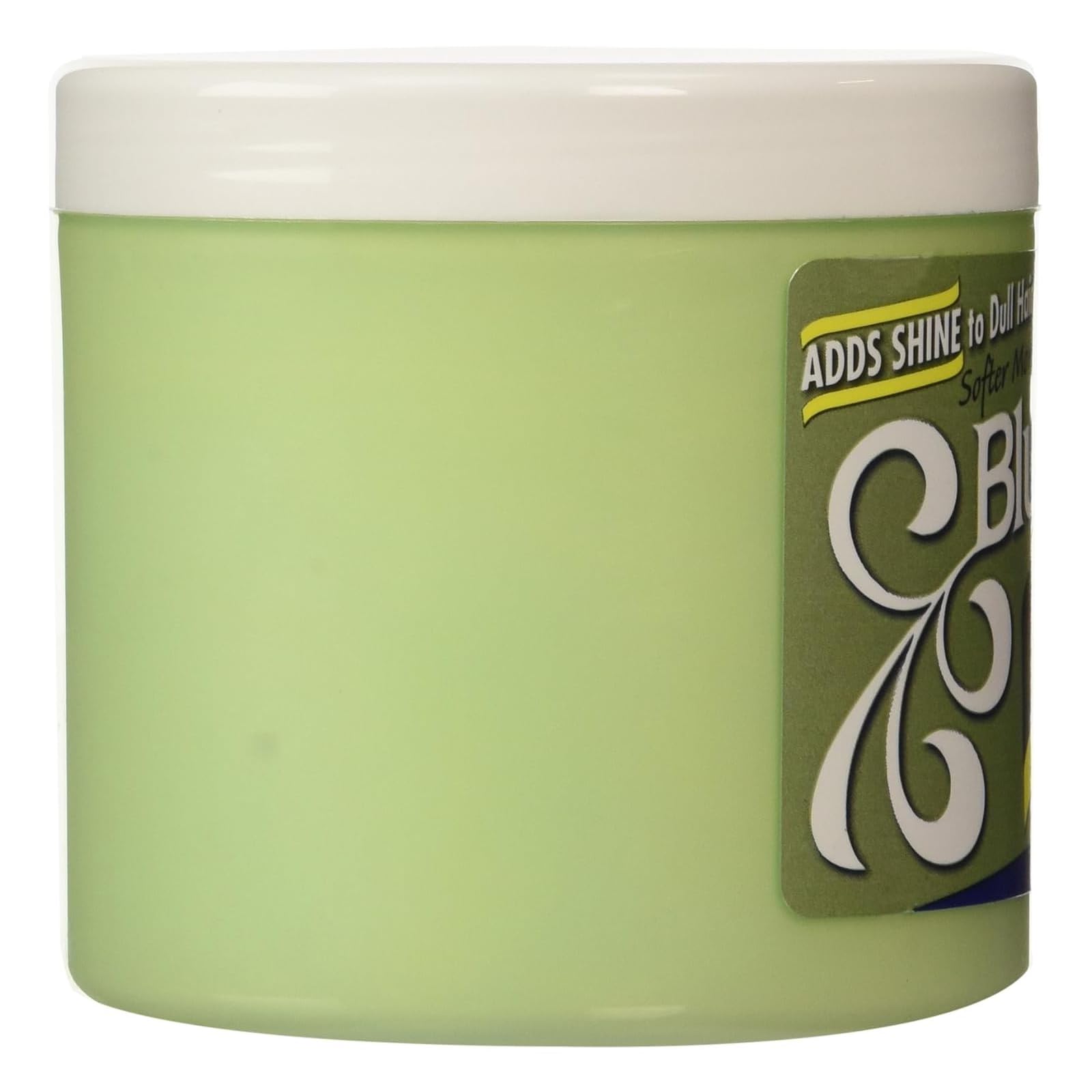 Blue Magic Olive Oil hair application demonstrates easy leave-in use and shine.