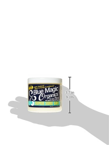 Blue Magic Super Sure hair growth treatment on scalp during massage.