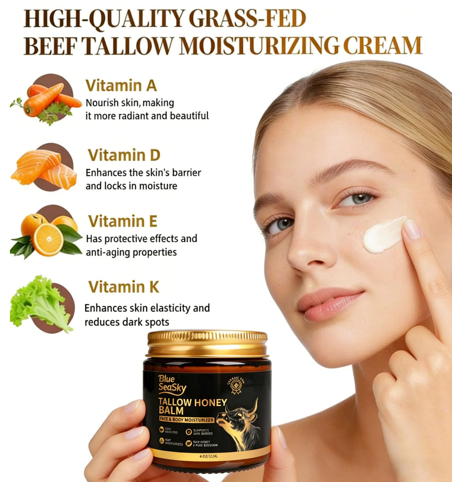 Blue Sea Sky Ingredientes naturales cera de abejas y jojoba.