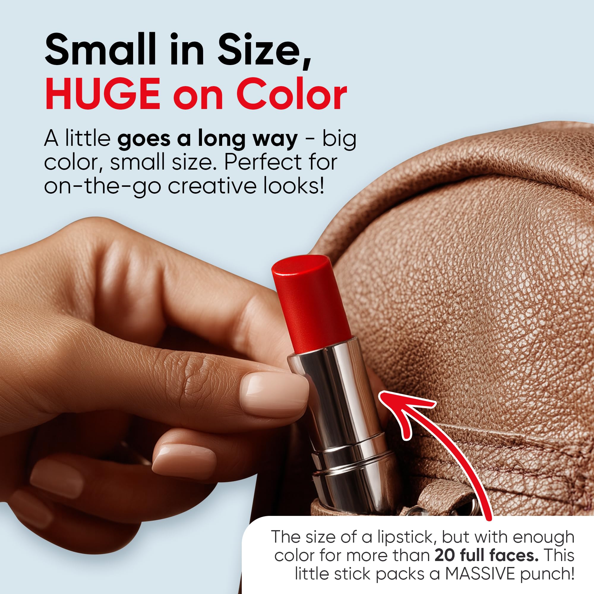 Blue Squid PRO red face paint stick close-up texture with buildable coverage