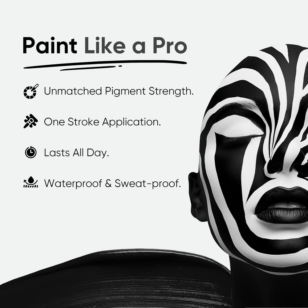 Blue Squid Pro waterproof face paint in action during sports