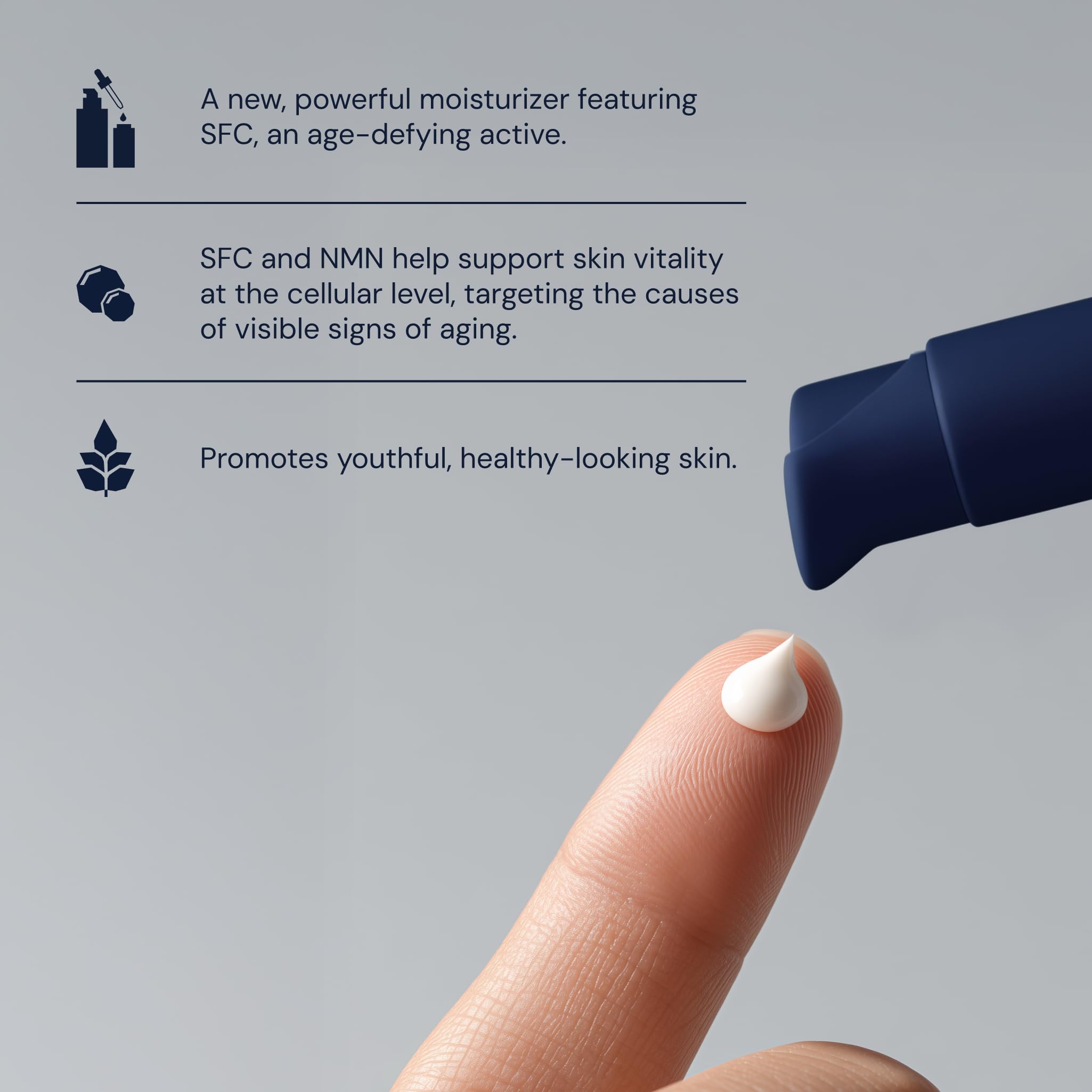 Blueprint Bryan Johnson daily routine use showing morning and night layering for smooth, youthful-looking skin.