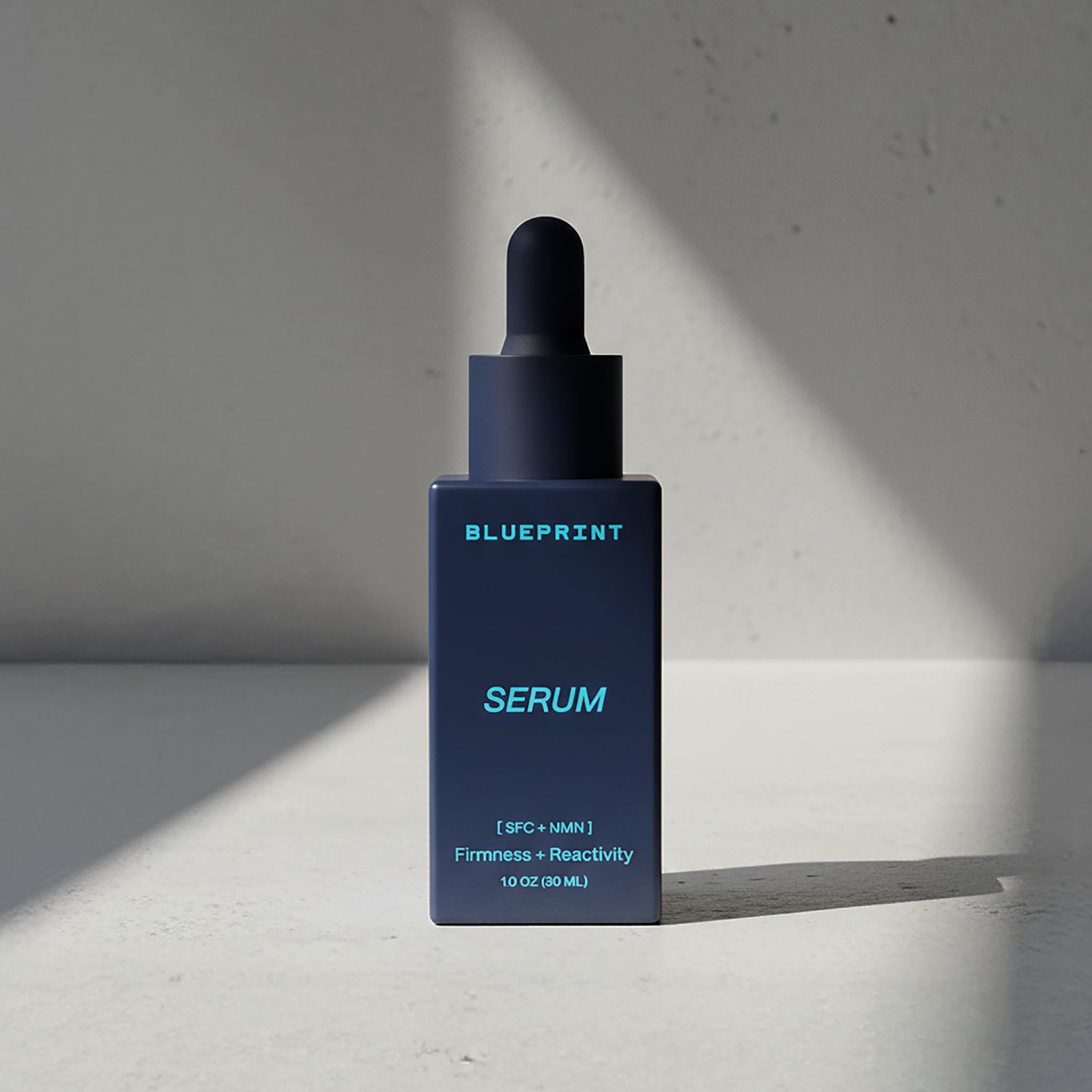 Blueprint Bryan Johnson serum application on hand shows lightweight, fast-absorbing texture