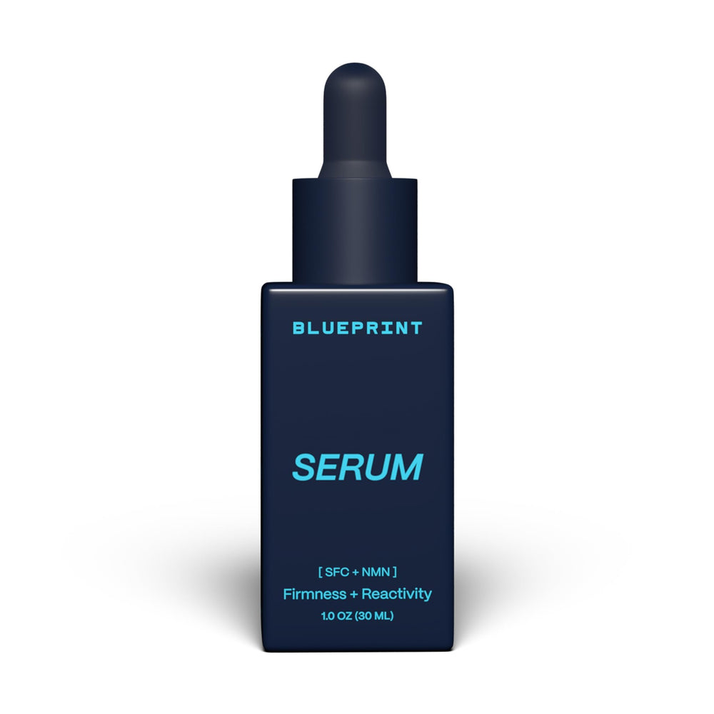 Blueprint Bryan Johnson facial serum bottle with pump for easy, precise application and hydration