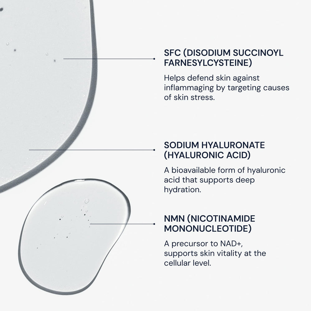 Blueprint Bryan Johnson serum texture closeup reveals oil-free, smooth finish