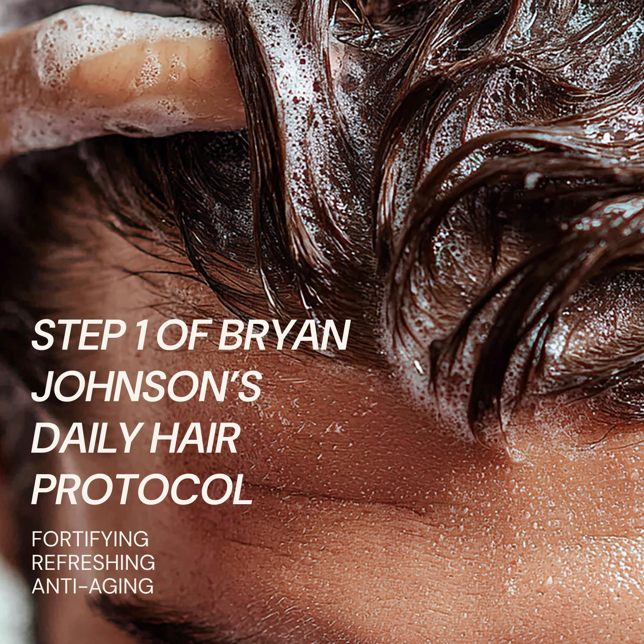Blueprint Bryan Johnson VEGF-arginine formula promotes nourished scalp environment.