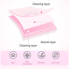 BLUERISE toallitas absorbentes con alta capacidad para remover esmalte.