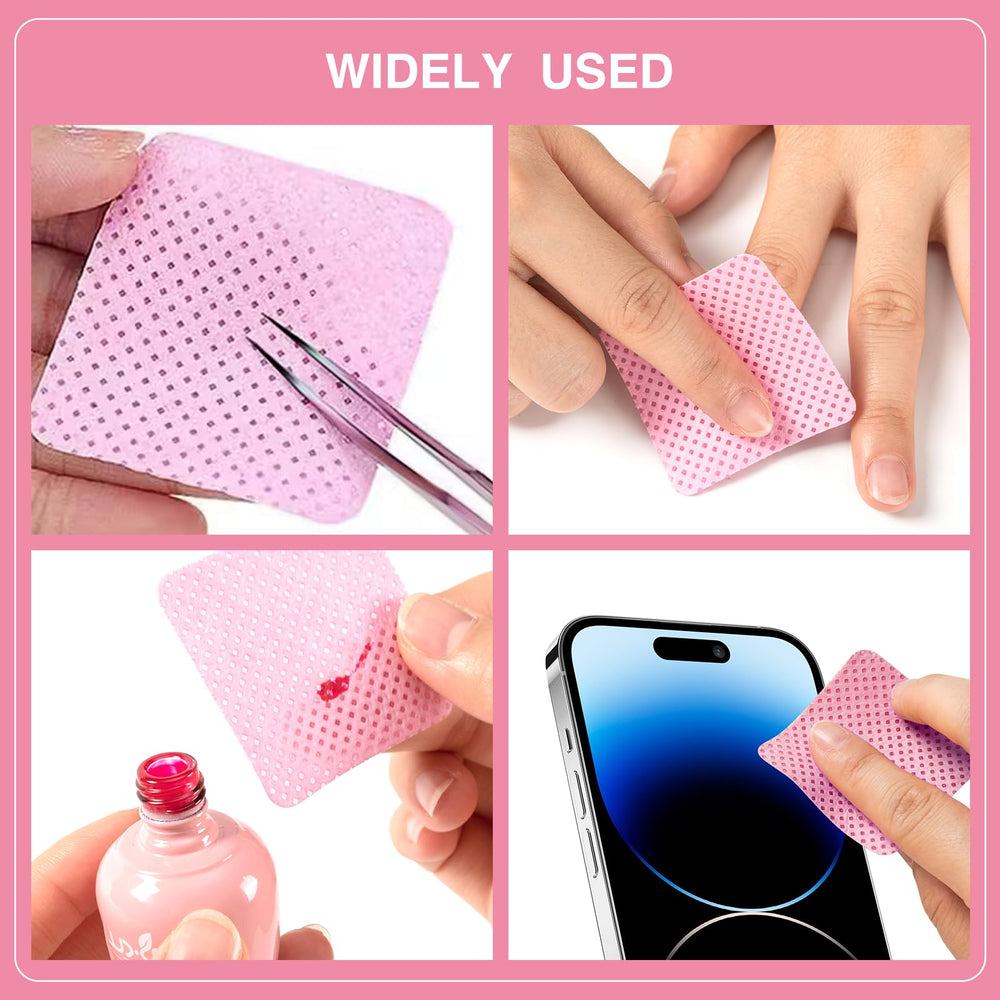 BLUERISE toallitas uñas para quitar gel, rosa, limpieza eficiente
