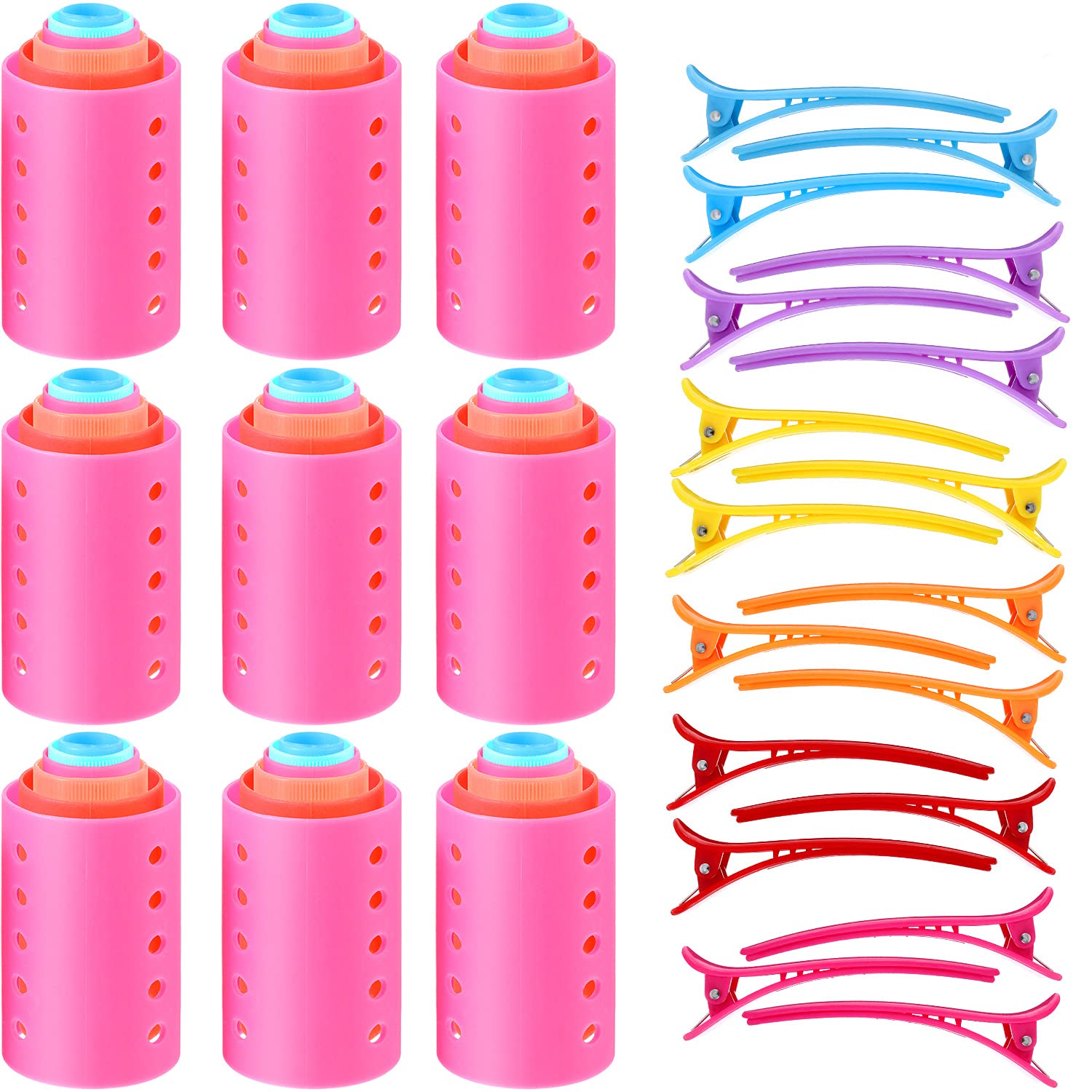 Blulu 72-piece magnetic rollers set packaging showing complete curling kit for home use