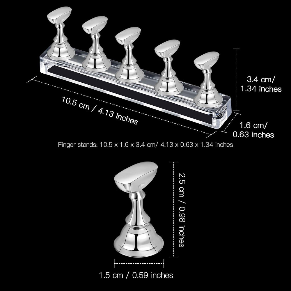 Blulu acrylic nail-tip stand base keeps tips secure during DIY sessions.