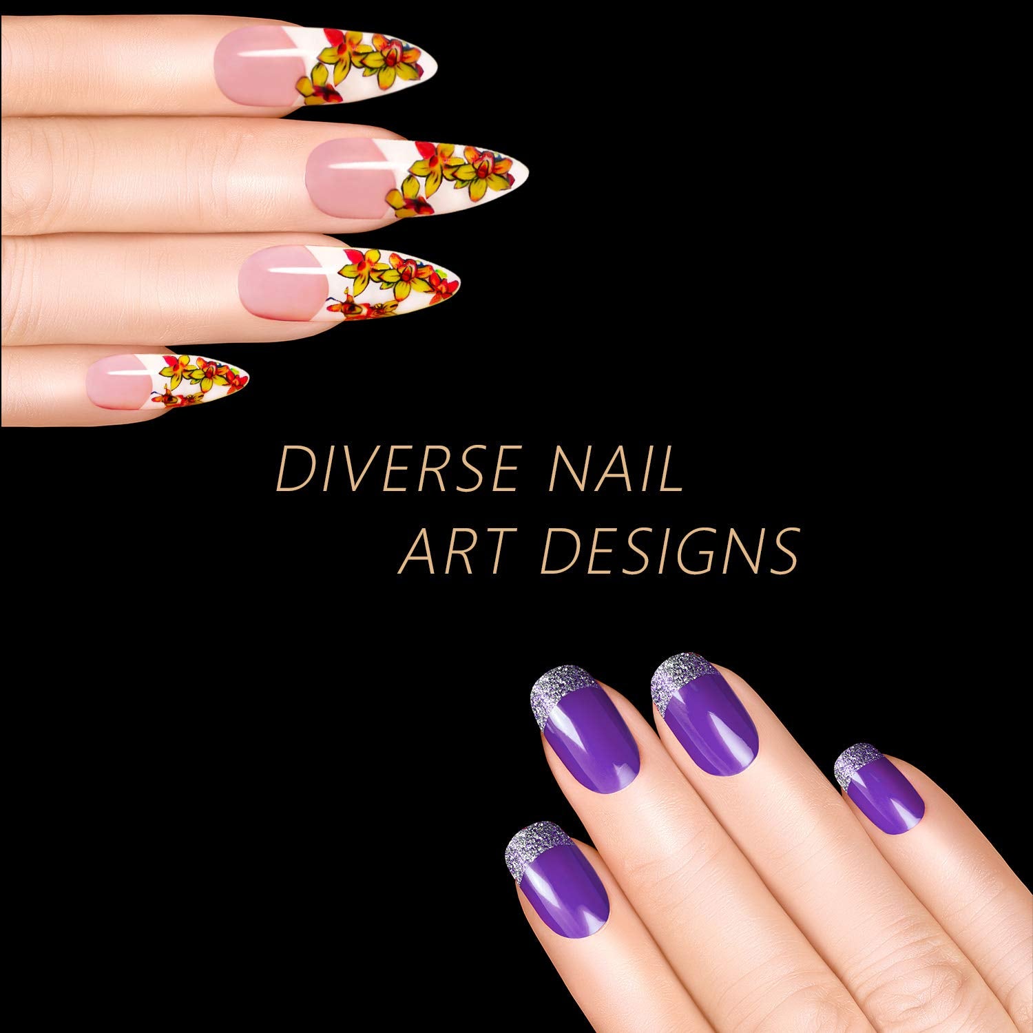 Durable brown Blulu nail tips ideal for DIY home practice.