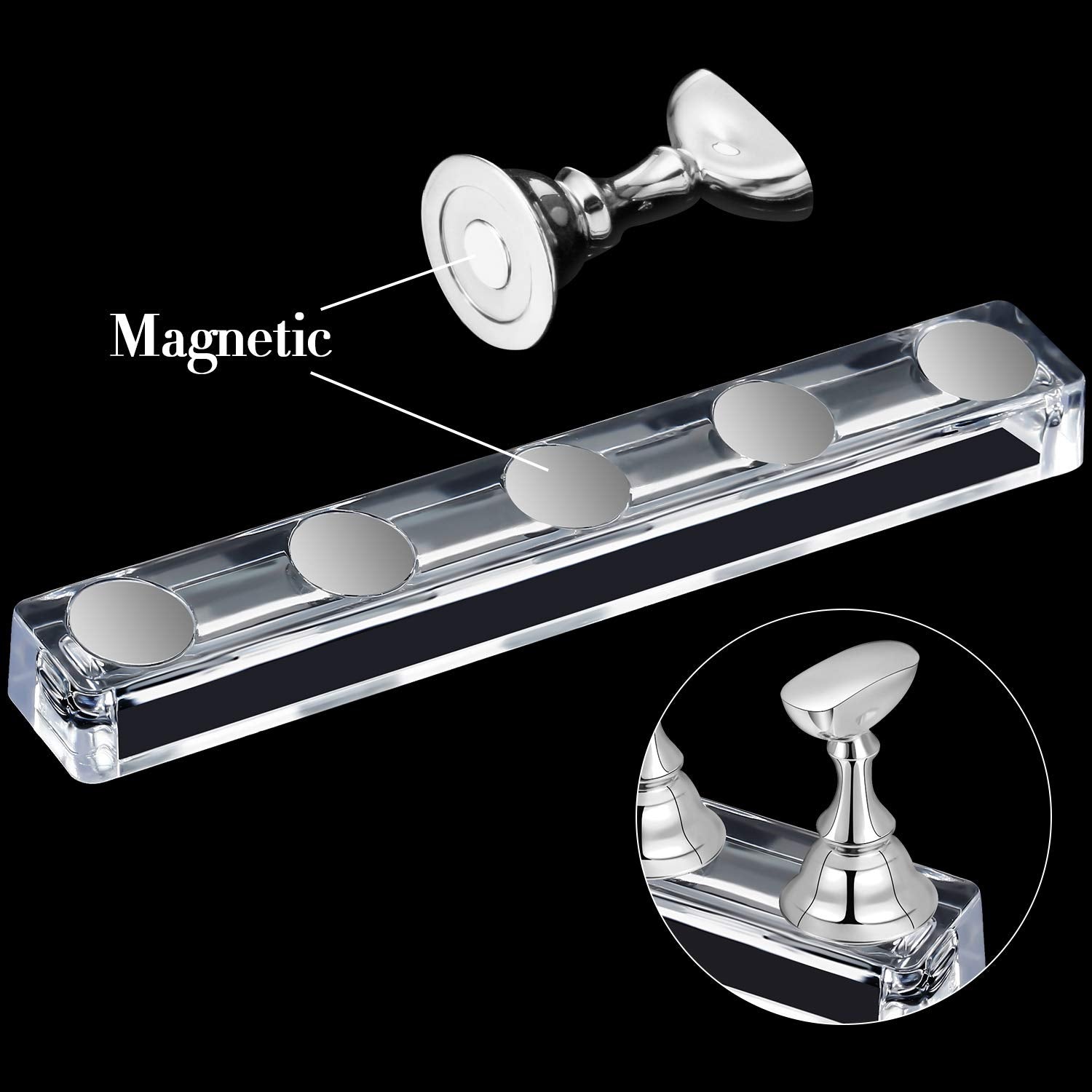 Durable and lightweight Blulu nail art practice stand for portable studio use.
