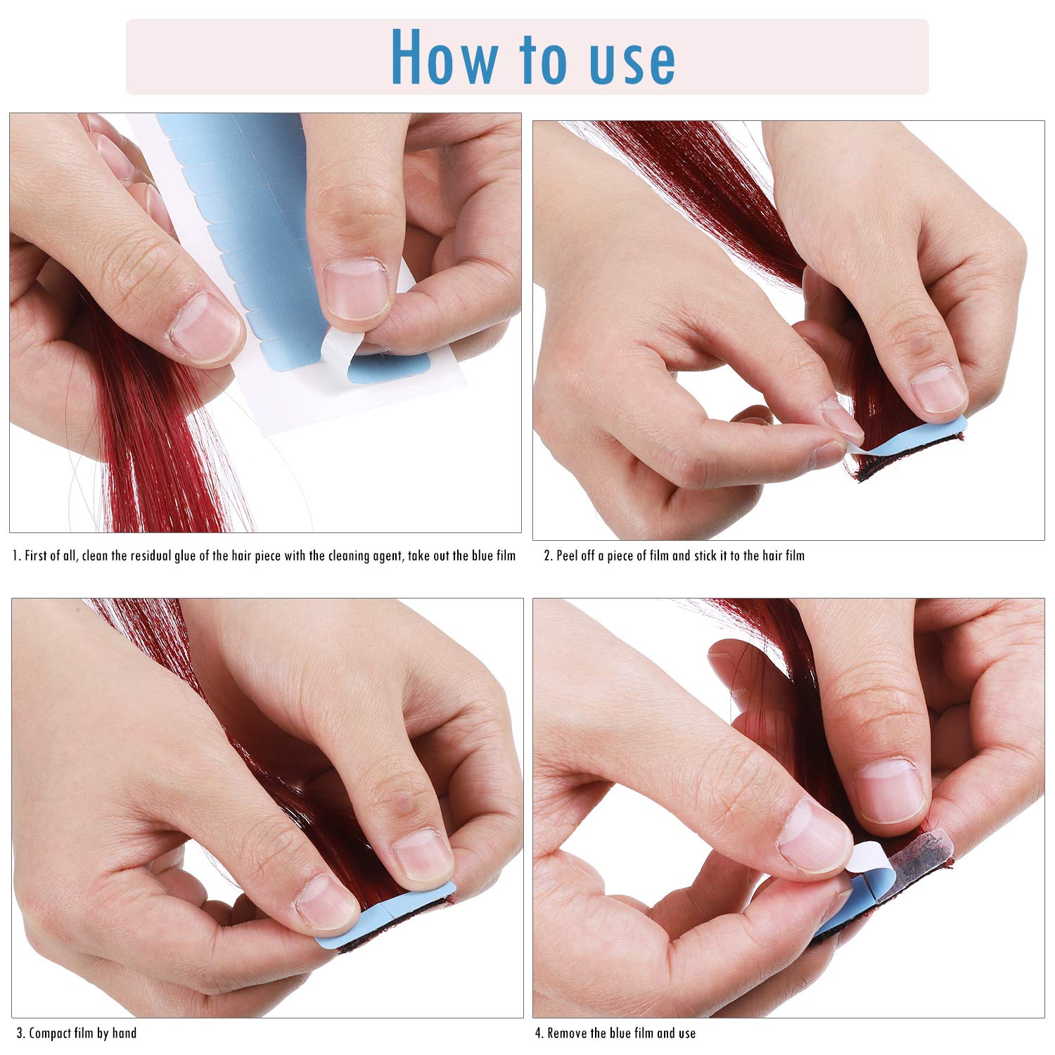 Blulu easy-peel tape tabs simplify prep and removal for extensions