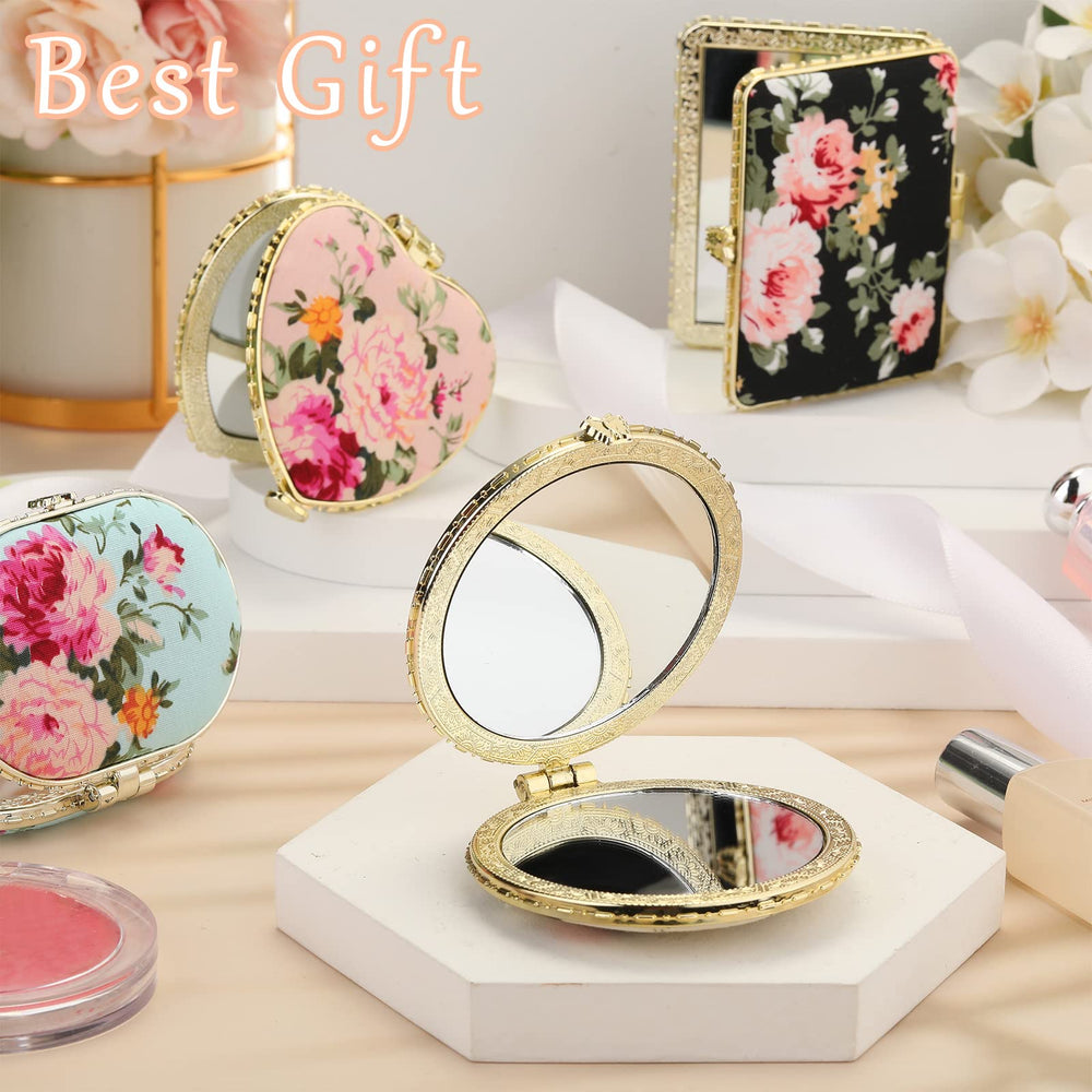 Blulu floral retro compact mirror gift set for stylish gifting.