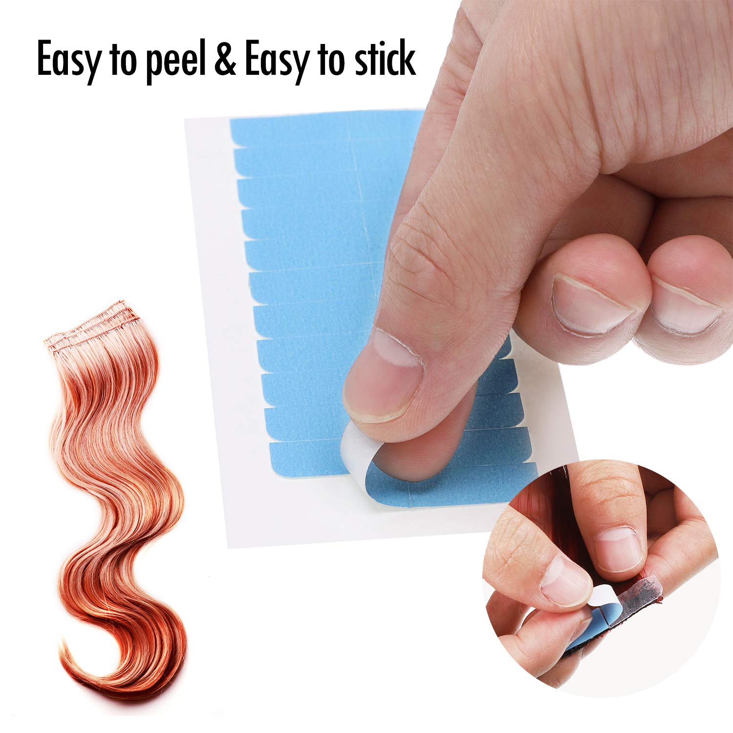 Blulu lace wig tape tabs for natural-looking lace wig adhesion