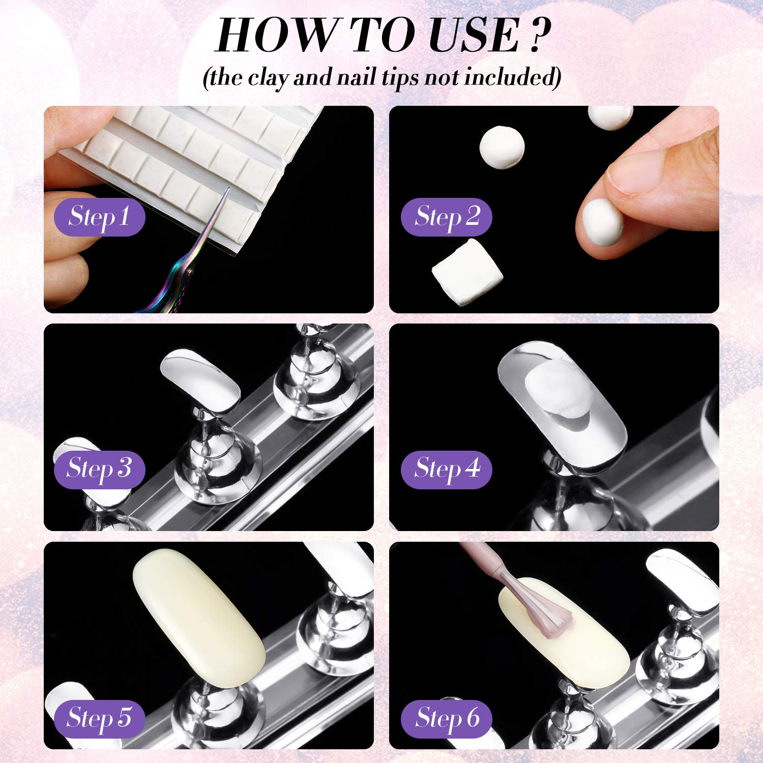 Blulu magnetic base nail display demonstrates easy tip organization.