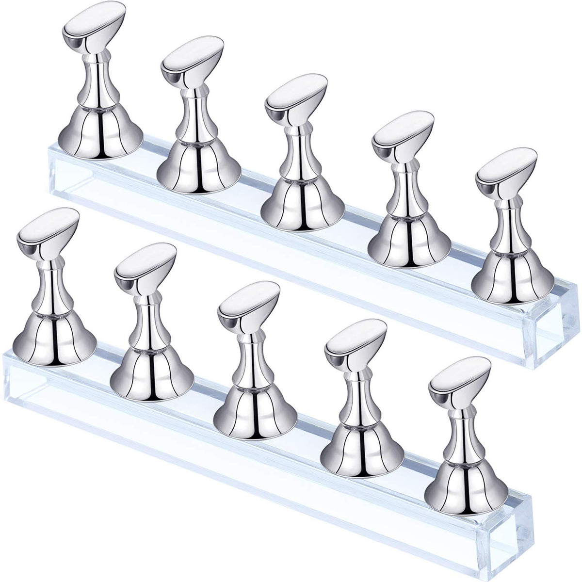 Blulu nail stand base silver for stable display and practice