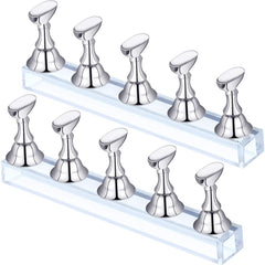 Blulu nail stand base silver for stable display and practice