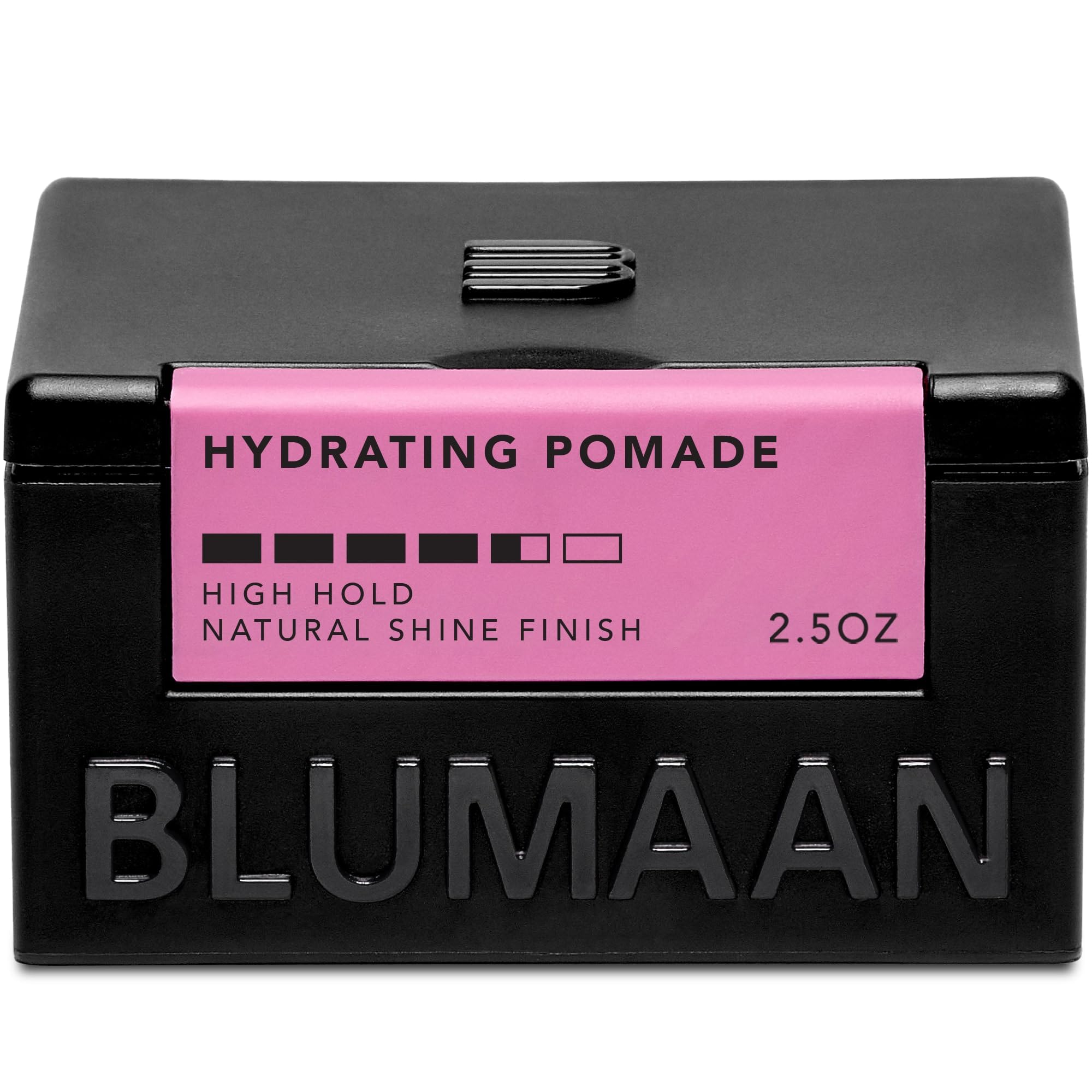 BluMaan Hydrating Pomade jar front for a polished, all-day hold.