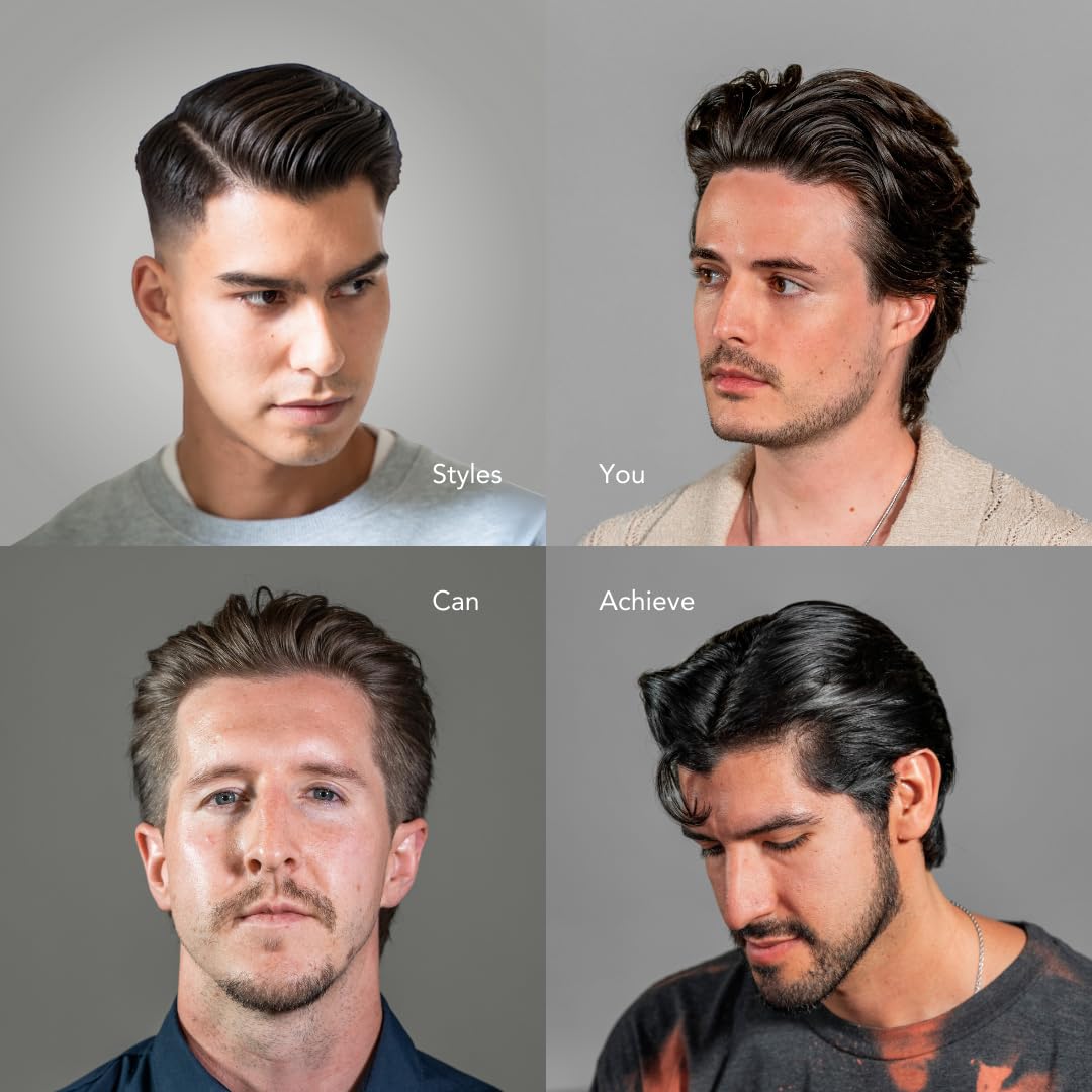 BluMaan Hydrating Pomade wash-out demonstrated after washing with water-based formula.