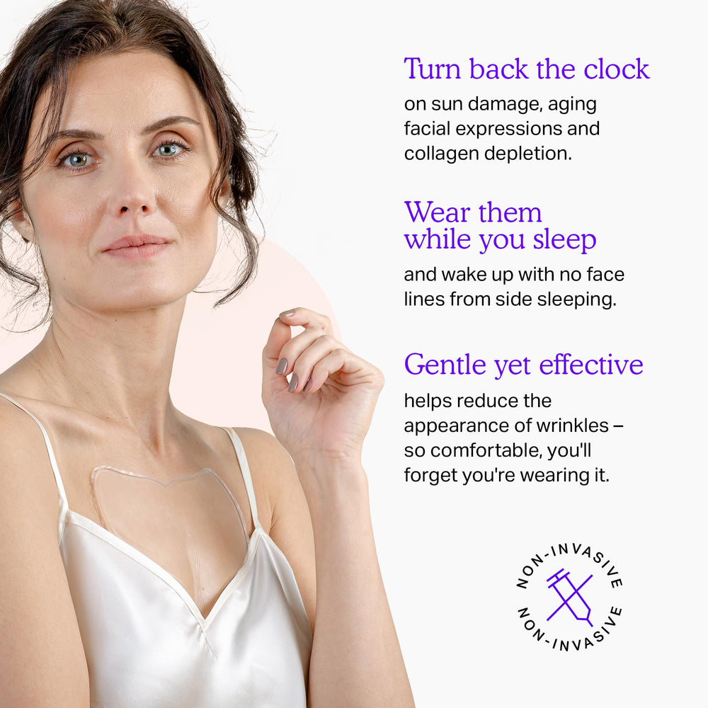 BLUMBODY silicone decollete patches close-up for hydration and smoothness.
