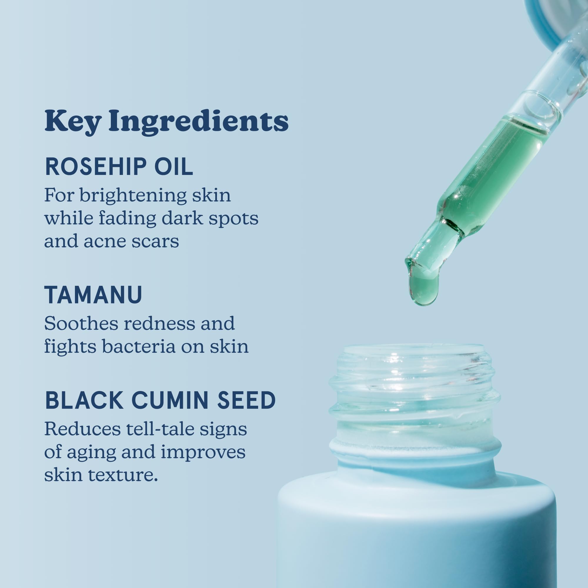Blume Meltdown face serum swirl, silky texture for all-day hydration.