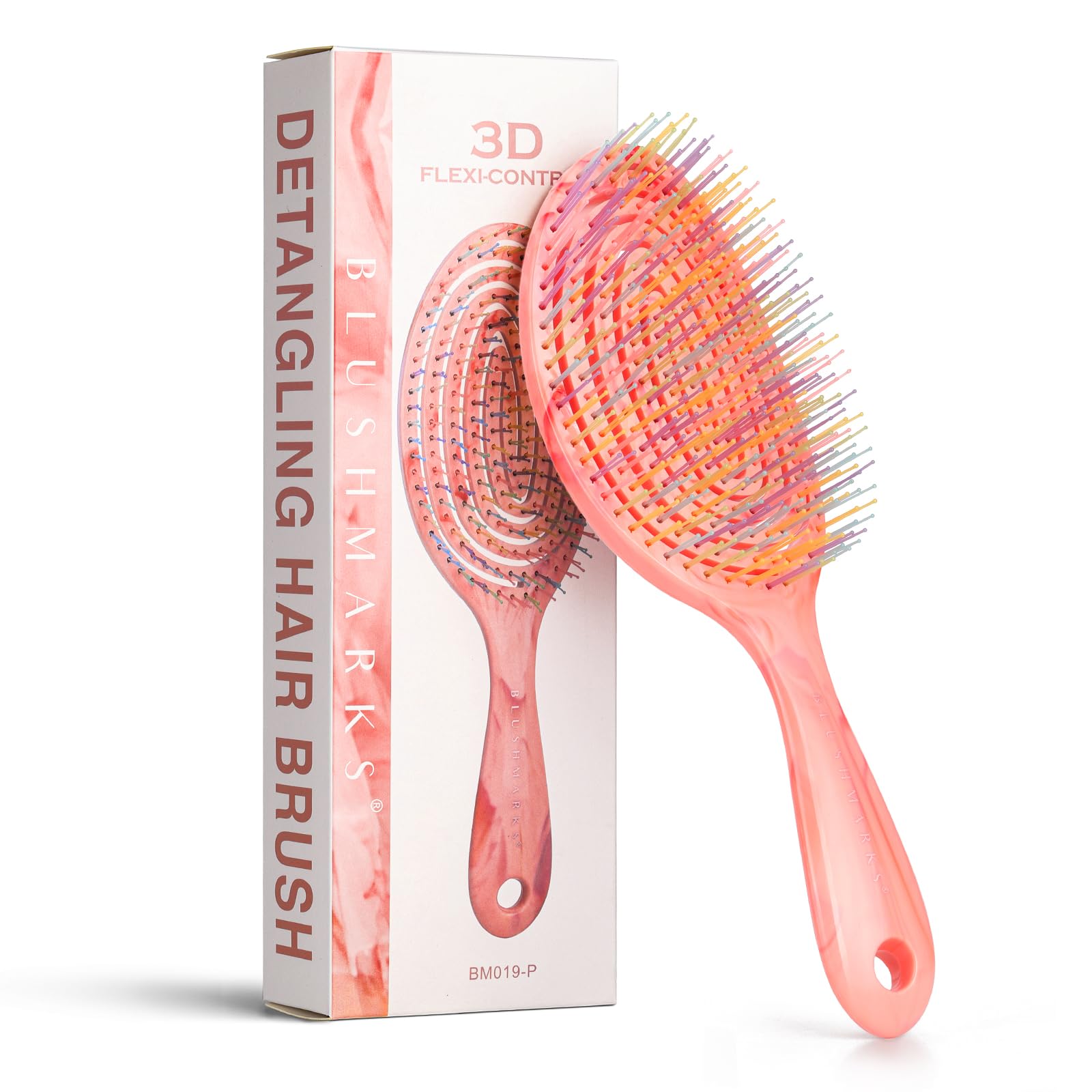 BLUSHMARKS detangling-wet-hair-brush glides through knots on wet or dry hair