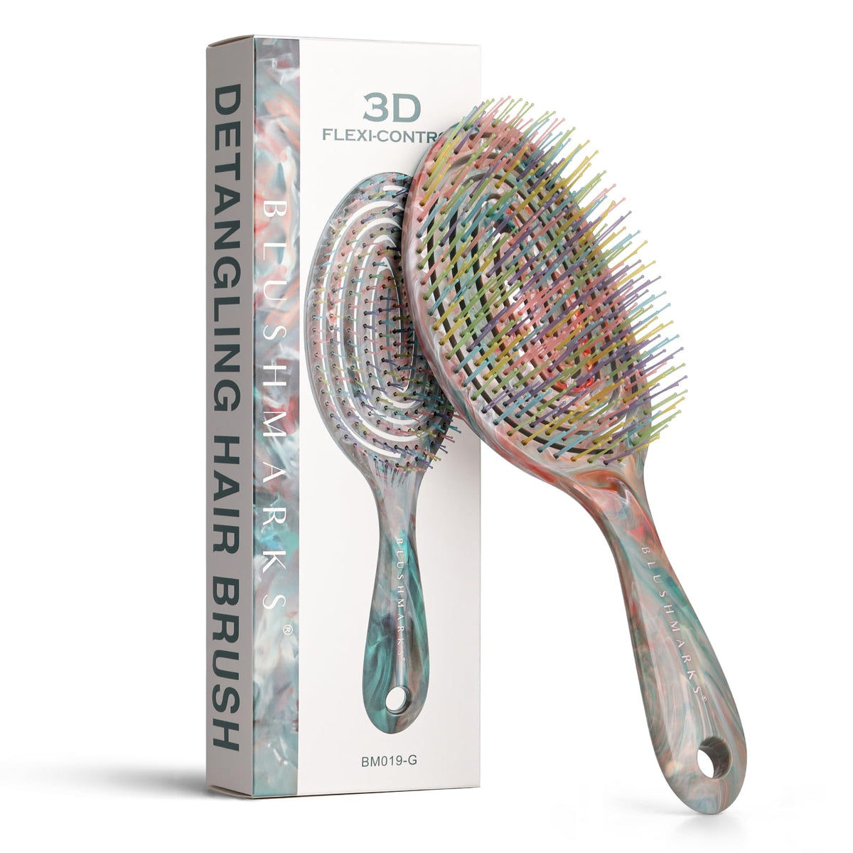BLUSHMARKS detangling-wet-hair-brush for painless detangling on wet or dry hair.