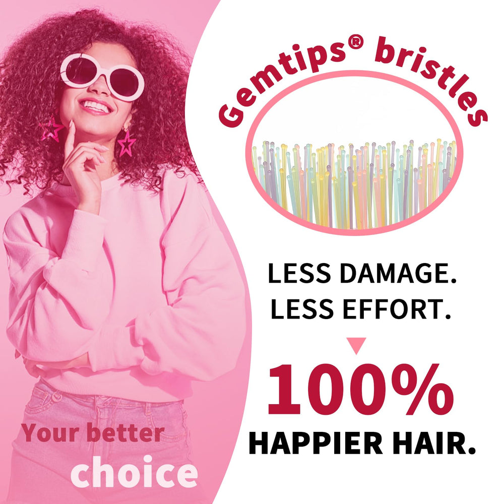 BLUSHMARKS soft-nylon-bristles-rounded-tips ease knotting on all hair types