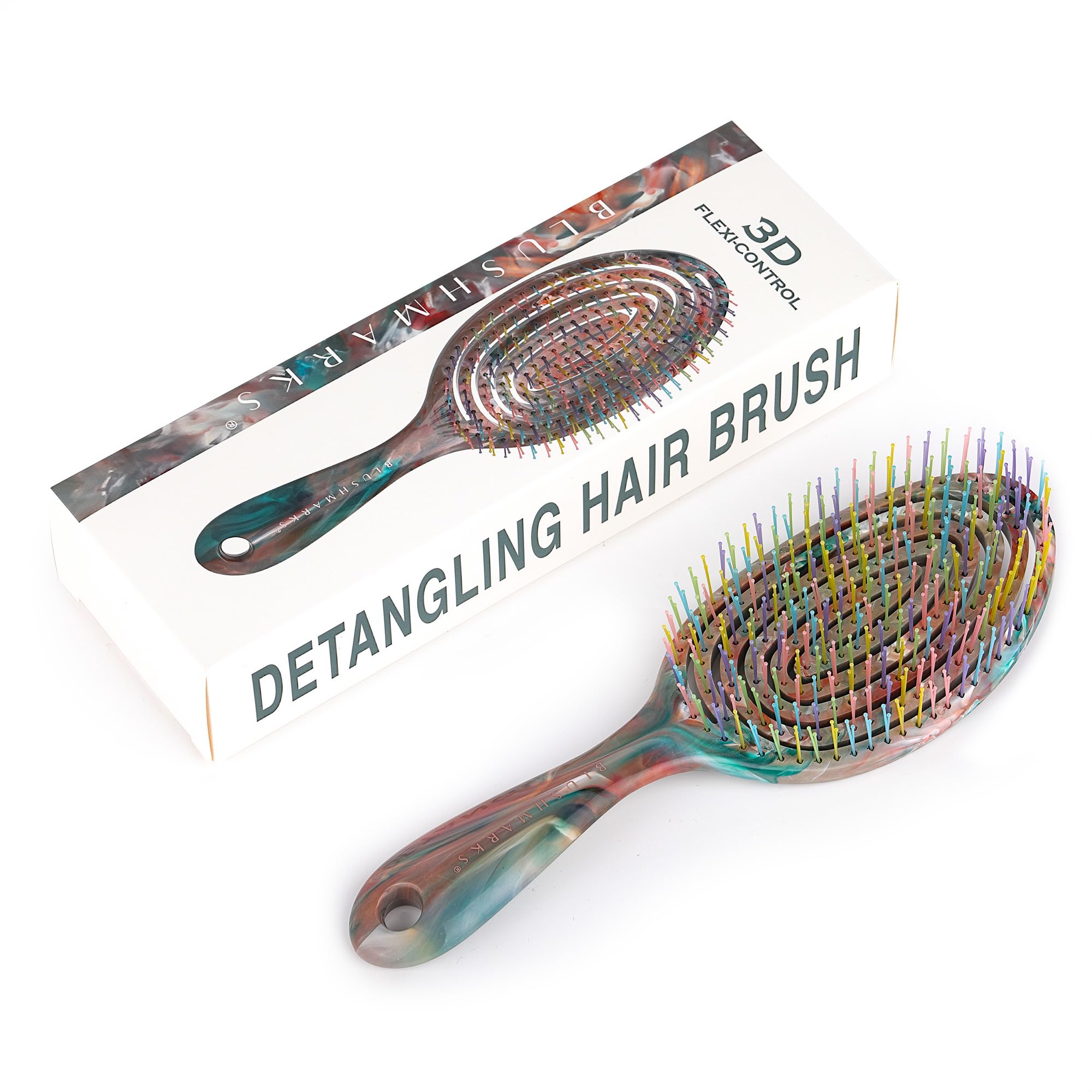 BLUSHMARKS travel-friendly-hair-brush is ready for on-the-go grooming.