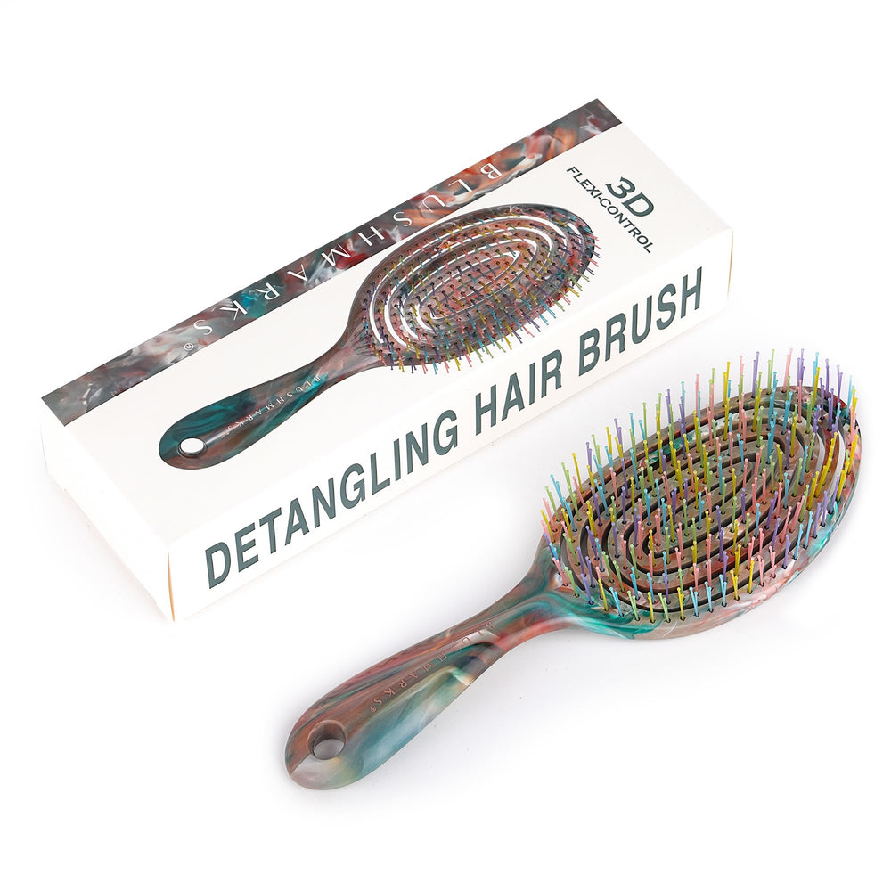 BLUSHMARKS travel-friendly-hair-brush is ready for on-the-go grooming.