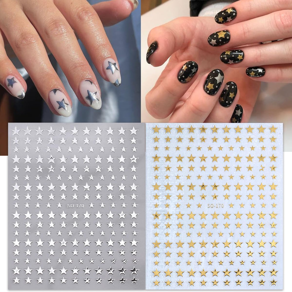 BMKKOT diseño estrellas para arte de uñas en casa